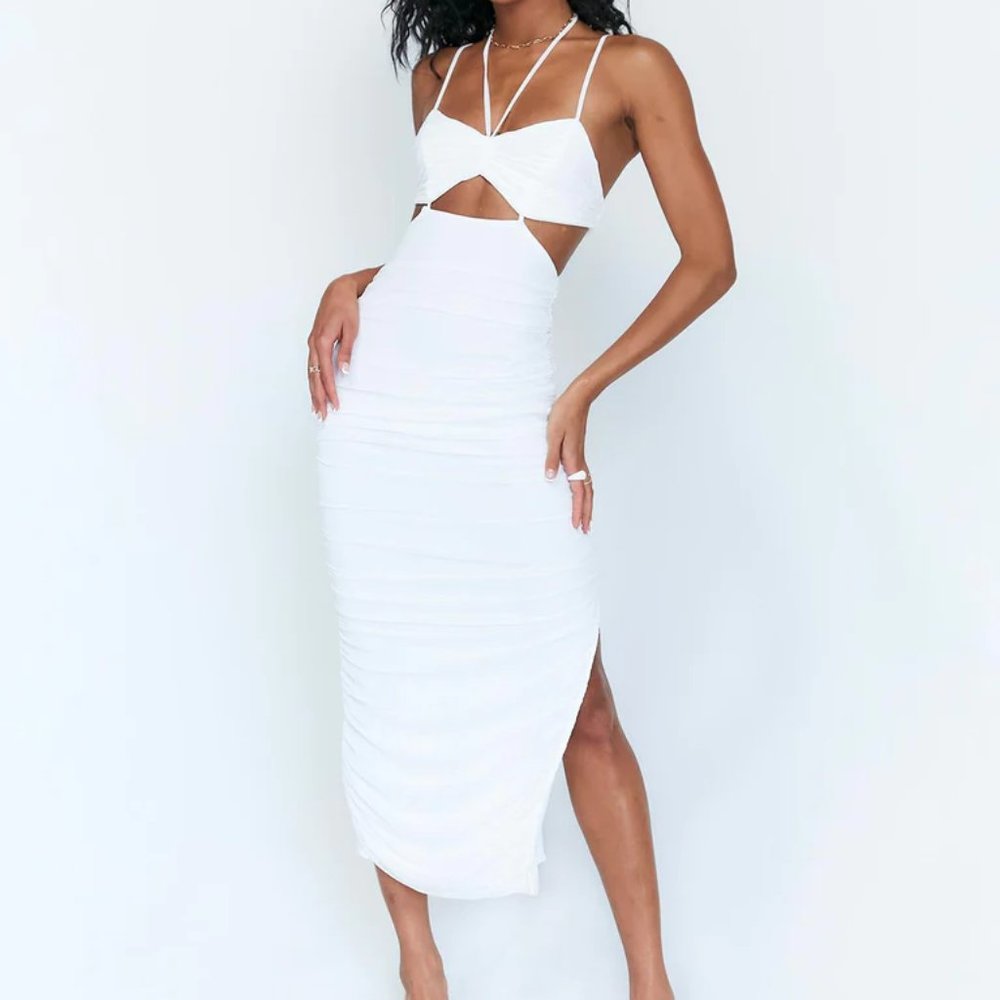 Princess Polly | Alice Midi Dress | White